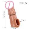 Exotic Condom Penis Ring Enlarged Lengthened Crystal Simulation Penis Set TPE Sex Toys Couple Toys Lock Essence Set