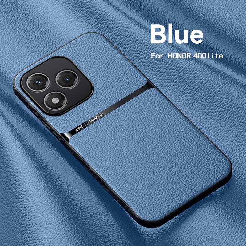 Plain PU Leather Magnetic Case for Honor 400 Lite Protective Cover Hard Back Coque Capa Shell Fundas