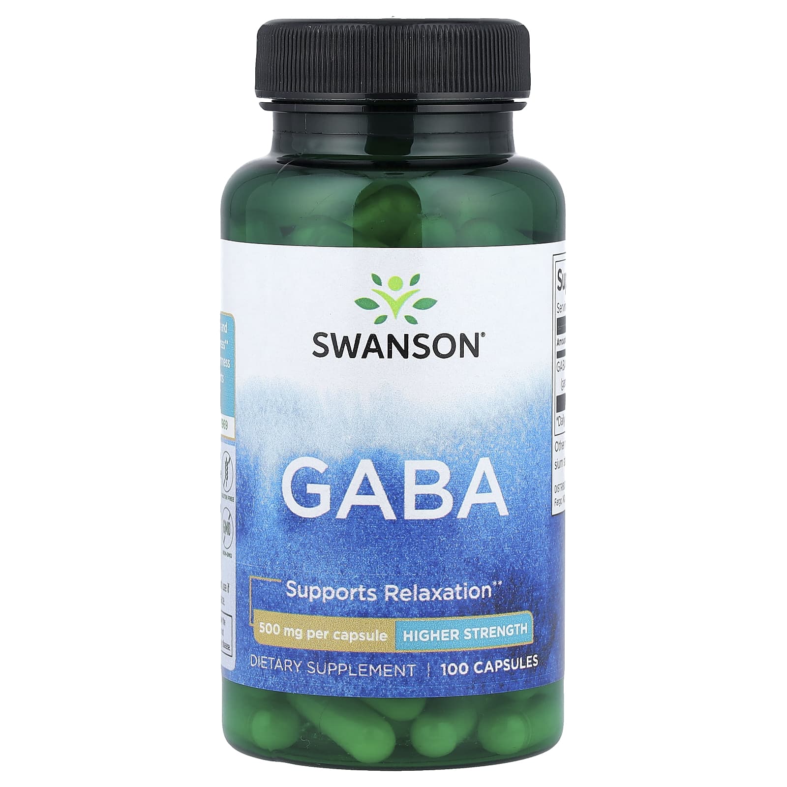 

Gaba, 500Mg, 100 Capsules