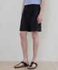 Wednesday Oasis Pure Cotton Double-Pleat Shorts_Black(W25-Pt03)