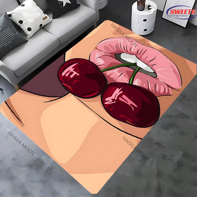 15 Sizes Sexy Lips Printed Carpet! Anti-slip Sound Insulation, Living Room Bedroom Entrance Door Mat Sofa Rug Ten Festivals Gift