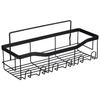 2Pcs/Set 6-Hook Punch-Free Carbon Steel Storage Basket Bathroom Draining Organization Rack