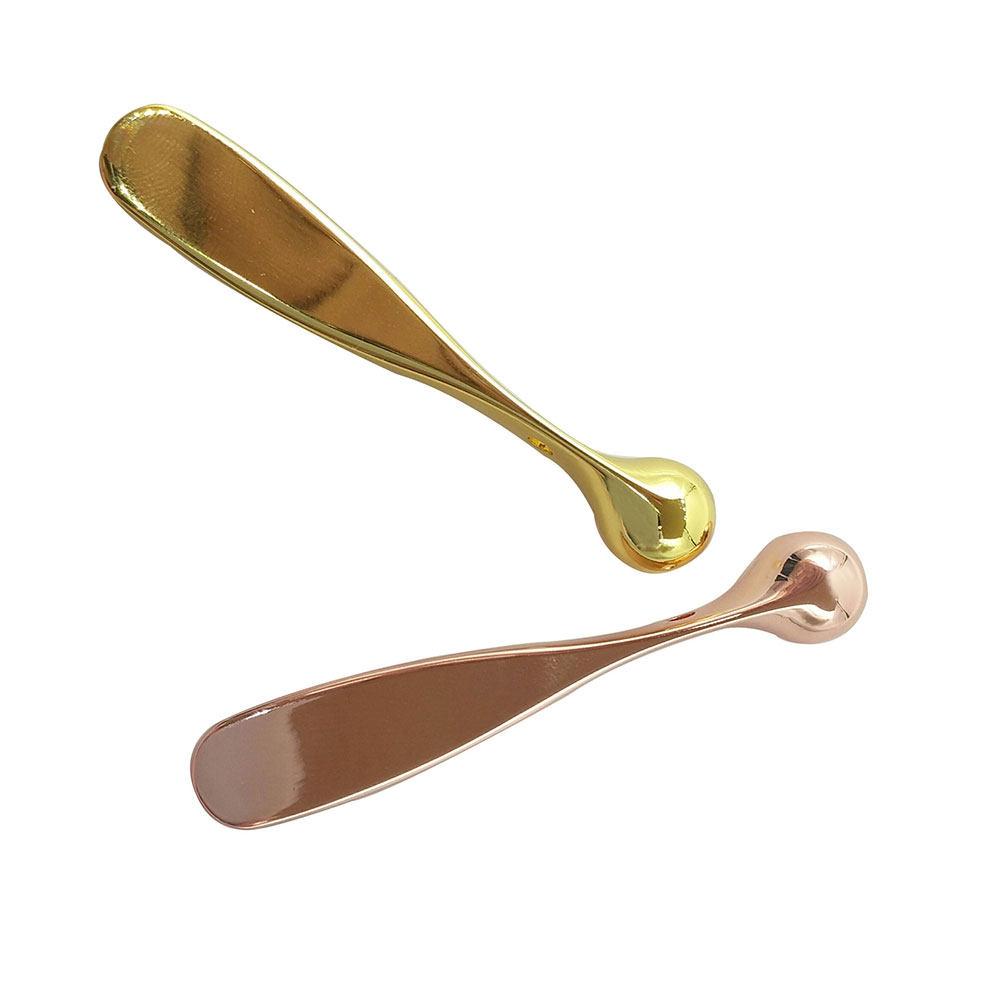 2Pcs Eye Cream Massage Bar Spoon Zinc Alloy Compact Portable Skin Care Tool Relieve Eye Fatigue Reduce Wrinkles and Puffiness