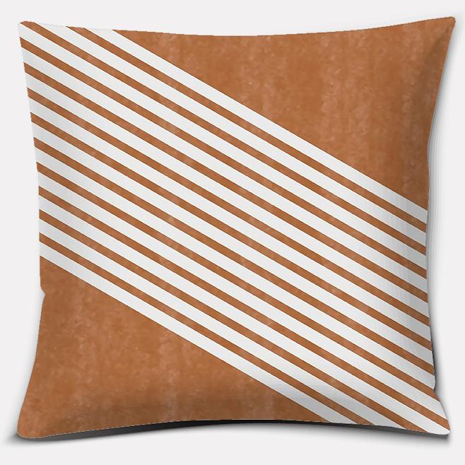 Warm Color Geometry Series Pillow Home Office Decoration Pillow Bedroom Sofa Car Cushion Cover
