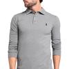 Polo Ralph Lauren SS22 Solid Color Small Pony Embroidered Long Sleeve Polo Shirt Men tops Light-Gray 710720846-008