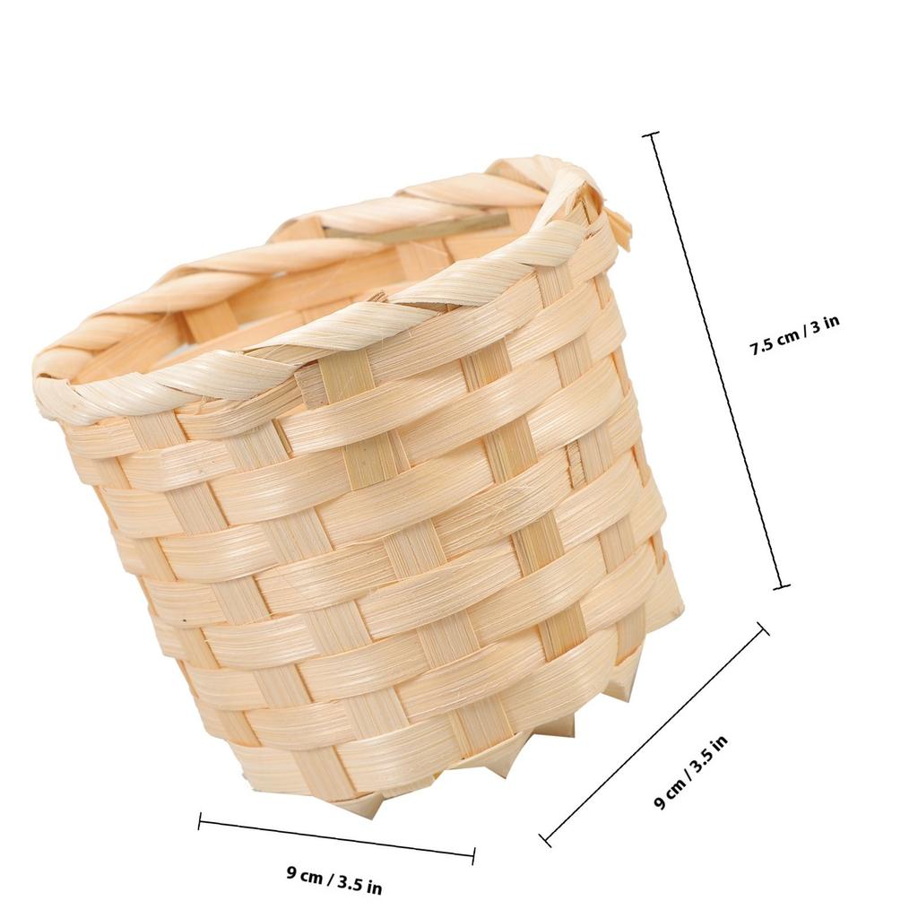 5 Pcs Hamper Home Kitchen Baskets Centerpieces Bamboo Weaving Boho Storage Woven Craft