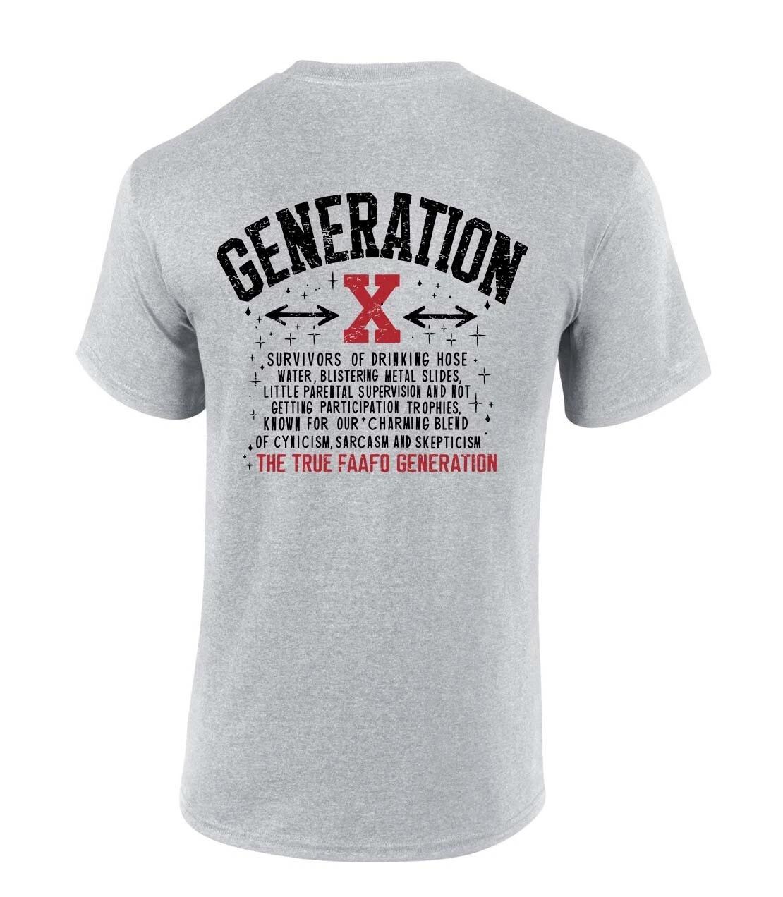Trenz Shirt Company Mens Gen X TShirt Generation X The FAAFO Generation Funny 3XL