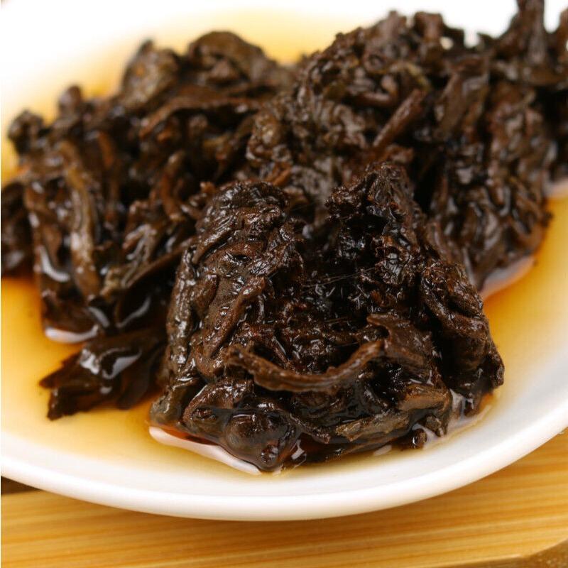 500g Black Tea Puerh Tea,Golden Bud Old Tea Head Menghai Ripe Tea