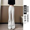 White and gray sweatpants children's spring and autumn new high-waisted and thin casual sweatpants small micro-flared pants
