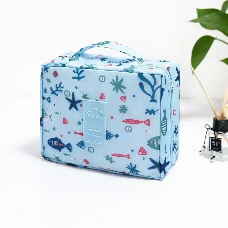 Large Travel Cosmetic Bag for Women Waterpfoof Tote Makeup Organizer Female Toiletry Kit Bag Make Up Case Storage Pouch Lady Box