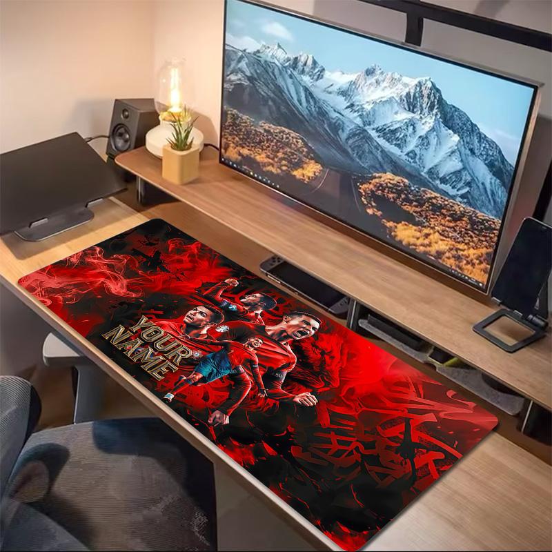 Cristiano Ronaldo Vlastní jméno Velká velikost Podložka pod myš Velký Herní Stůl Polštář Protiskluzová Pro Notebook Tablet Velká Podložka pod myš XXL Podložka Mini PC Podložka na hraní S Zamykatelnou