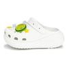 Crocs Crush Clog EVA Zitronen-Eiswürfel Frucht Zubehör Niedlich und Frisch Lochschuhe Damen Chartreuse Grün