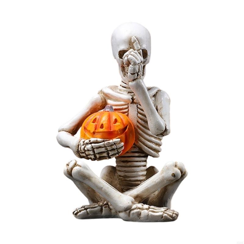 Festives Decorative Light Energy Efficient Halloween Pumpkin Skull Lamp Figurine for Parties and Homes Home Decorations HX6C