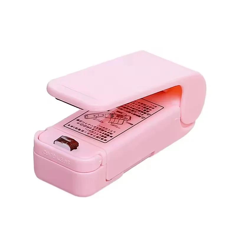 Gadget de Bucătărie Mașină de Sigilat, Mini Sigilator de Ambalaje din Plastic, Clipuri pentru Pungi de Depozitare Alimente, Sigilator de Pungi cu Căldură, Portabil