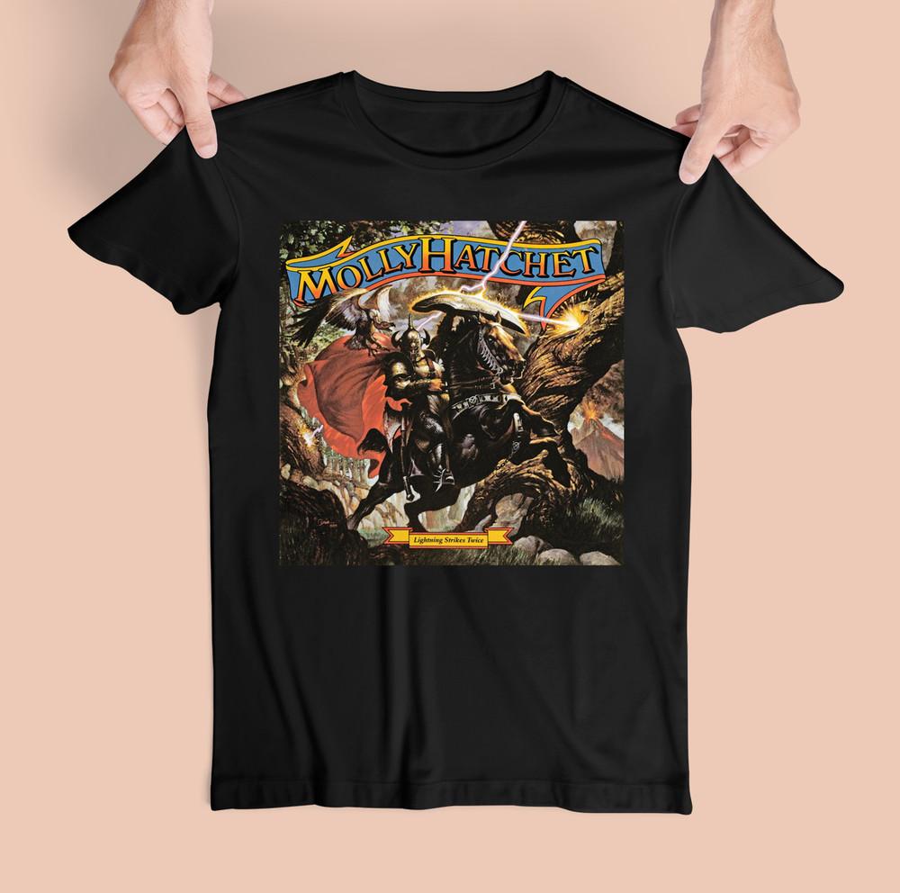 Новая редкая хлопковая черная футболка унисекс группы MOLLY HATCHET, все размеры SE293 L