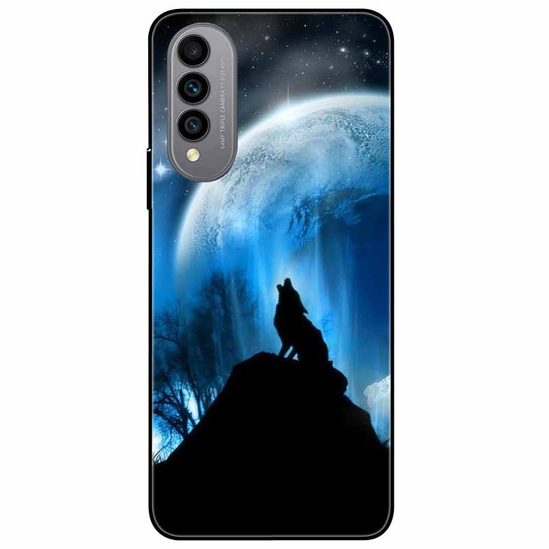Pentru Wiko T50 Carcasă T 50 4G Huse TPU Silicon Negru Carcasă Lună Înstelată pentru Wiko T50 Carcasă WikoT50 Rezistentă la Șocuri Moale Desene Animate 6.6''