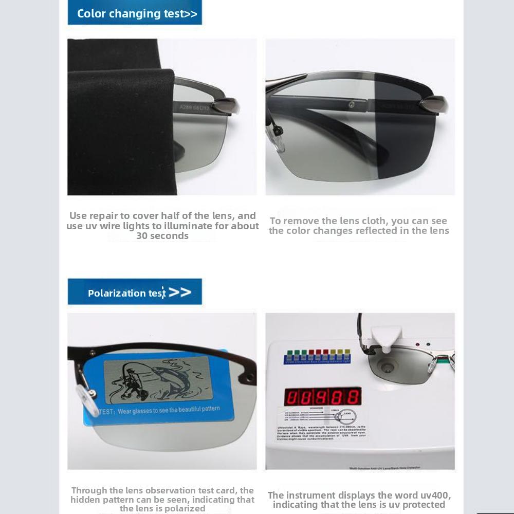 Neuer verbesserter Fahrer Tag und Nacht Blendschutz Fahrbrille polarisierte Nachtsichtbrille Angeluhr Bleichbrille