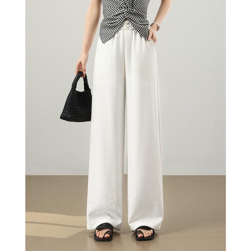 TERRE BLEUE Women s Summer Loose Straight-Leg Trousers 27