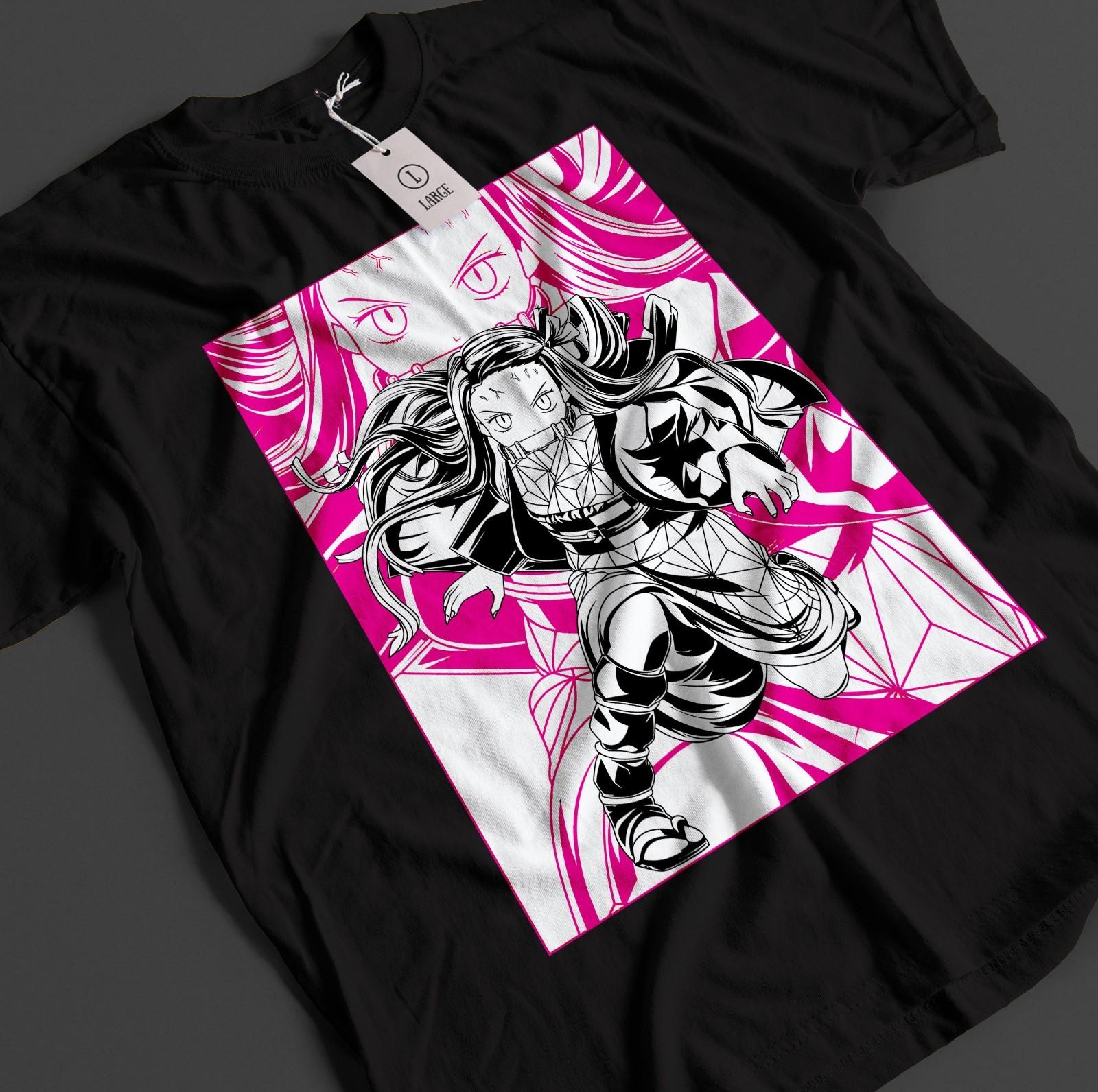 

Demon Slayer Shirt Nezuko T-Shirt Mens Womens Tees Top Tanjiro KNY Anime Zenitsu Top Akaza Muzan Tee 3XL