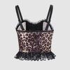 Corsé Mini Camisola Gótico Europeo con Cordones de Leopardo