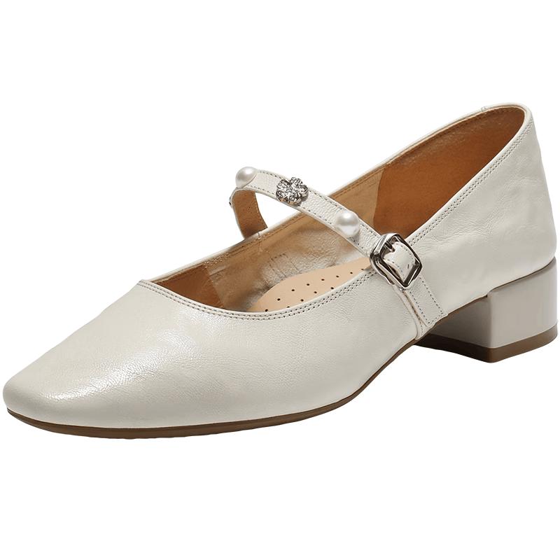 Belle Women s Sheepskin Retro Mary Jane Flats 39