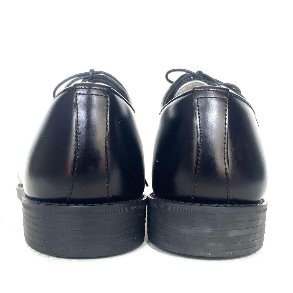Used OKAMOTO SEIKO CO.,LTD Genuine Leather Plain Toe Business Shoes Black