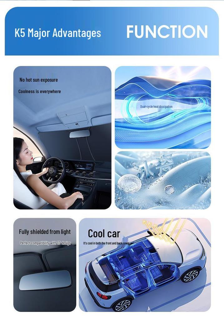 Heat Insulation Sunshade for BYD Song Plus DMi, Dolphin, Seagull, Han, Yuan, Tang, Qin, Song L Cars