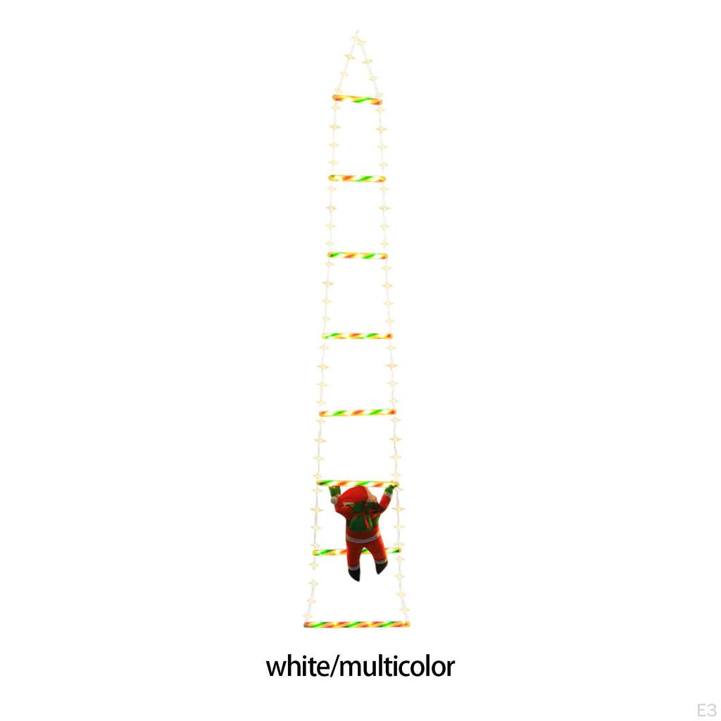 Climbing Santa Claus On Rope Ladder Festive Atmosphere Light for Farmhouse