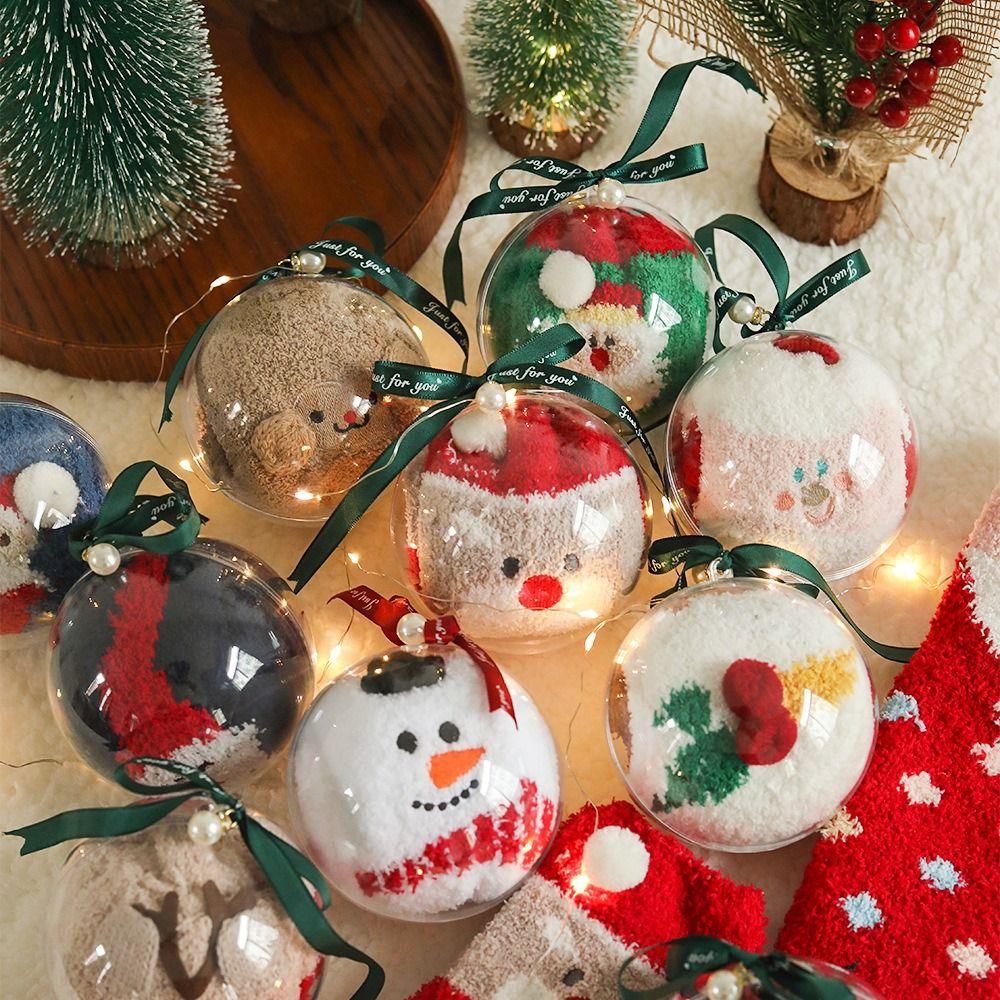 Elk Mid Tube Socks Santa Claus Christmas Tree Pendant Classic Women's Floor Socks  Christmas