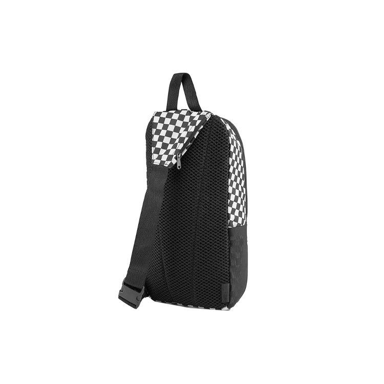 Vans Warp Checkerboard Sports Trend Canvas Backpack Unisex Backpack Black White VN0A3I6BHU01
