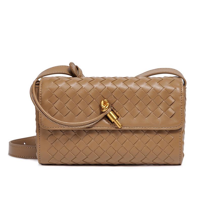Niche Woven Single Shoulder Clutch Bag Diagonal Span Bag Small Square Bag Women's Tide Bag Versatile Daily Messenger