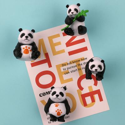Niedliche Größe Panda Kühlschrankaufkleber Kühlschrankmagnete Magnetaufkleber Cartoon Riesenpanda Modellierung Hand DIY Landschaftspuppe
