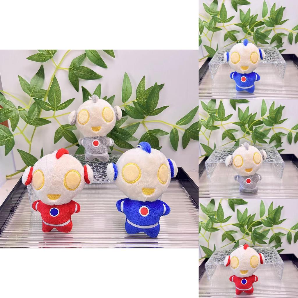 Entzückender Cartoon Plüschpuppen Schlüsselanhänger mit Ultraman Stofftier für Taschen und Schlüssel
