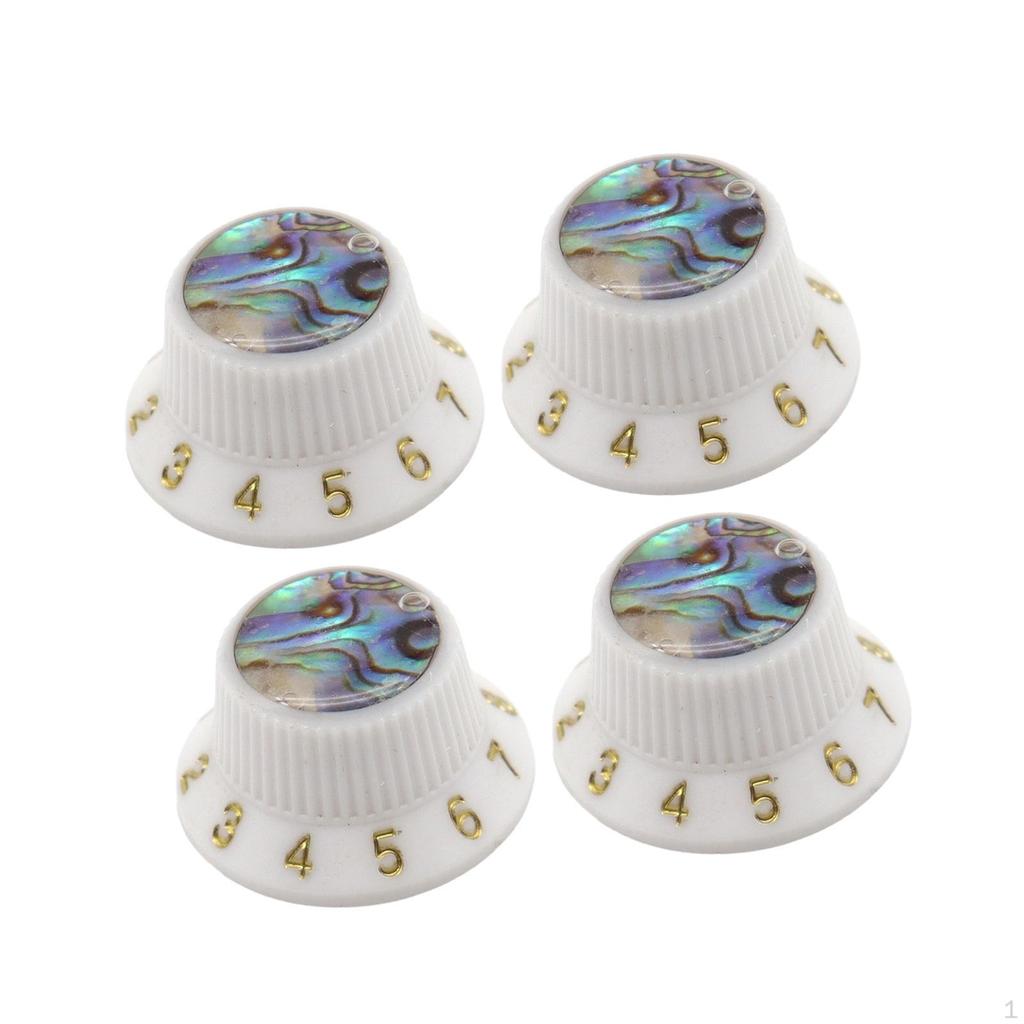 4 Pieces Guitar Knobs Rotary Knob for Electric