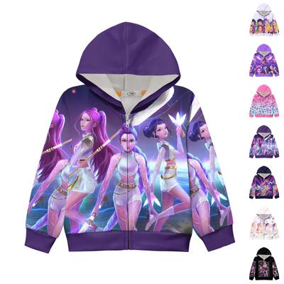 Children's Long-sleeved Loose-fitting Pullover Hoodie With Drawstring And Solid Color