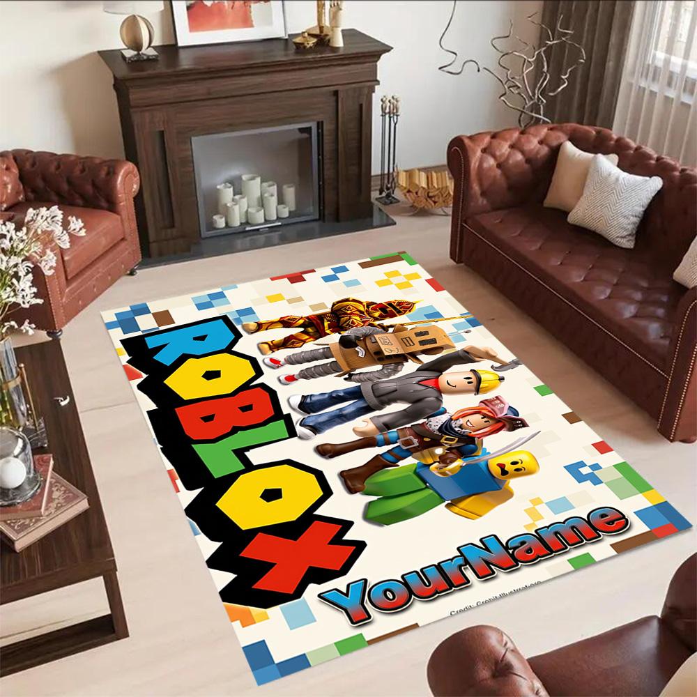 Roblox 405 Personalized Text Floor Rug Office Rug Perfect for Dining Room Bedrooms Entryway Playrooms Anti-slip Rug Decorate Offices