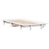 Vidaxl Bed Frame Without Mattress, White, 90X200 Cm, Solid Pine Wood