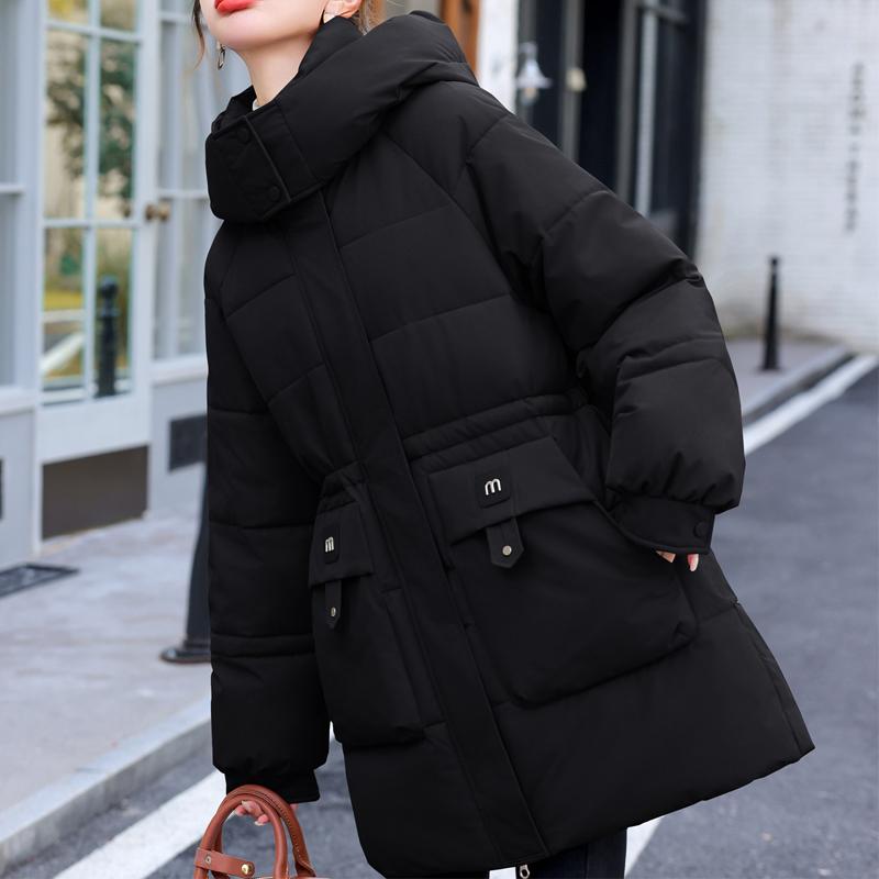 Fashion Winter Coat Female Long Parkas Hooded Loose Thick Warm Women's Jackets