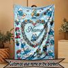 Custom Name Personalized The Smurfs Print Blanket, Home Decor, Bedroom, Sofa, Camping, Couch, Gifts for Birthday Christmas