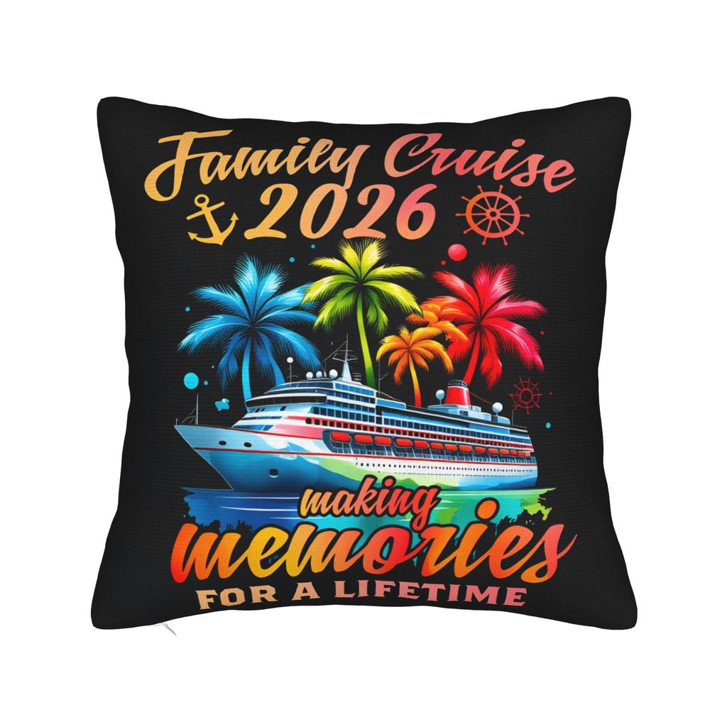 Family Cruise Pillow Cover Morden Pillow Case For Sofa Home Decoration Comfy Pillowcases Gift