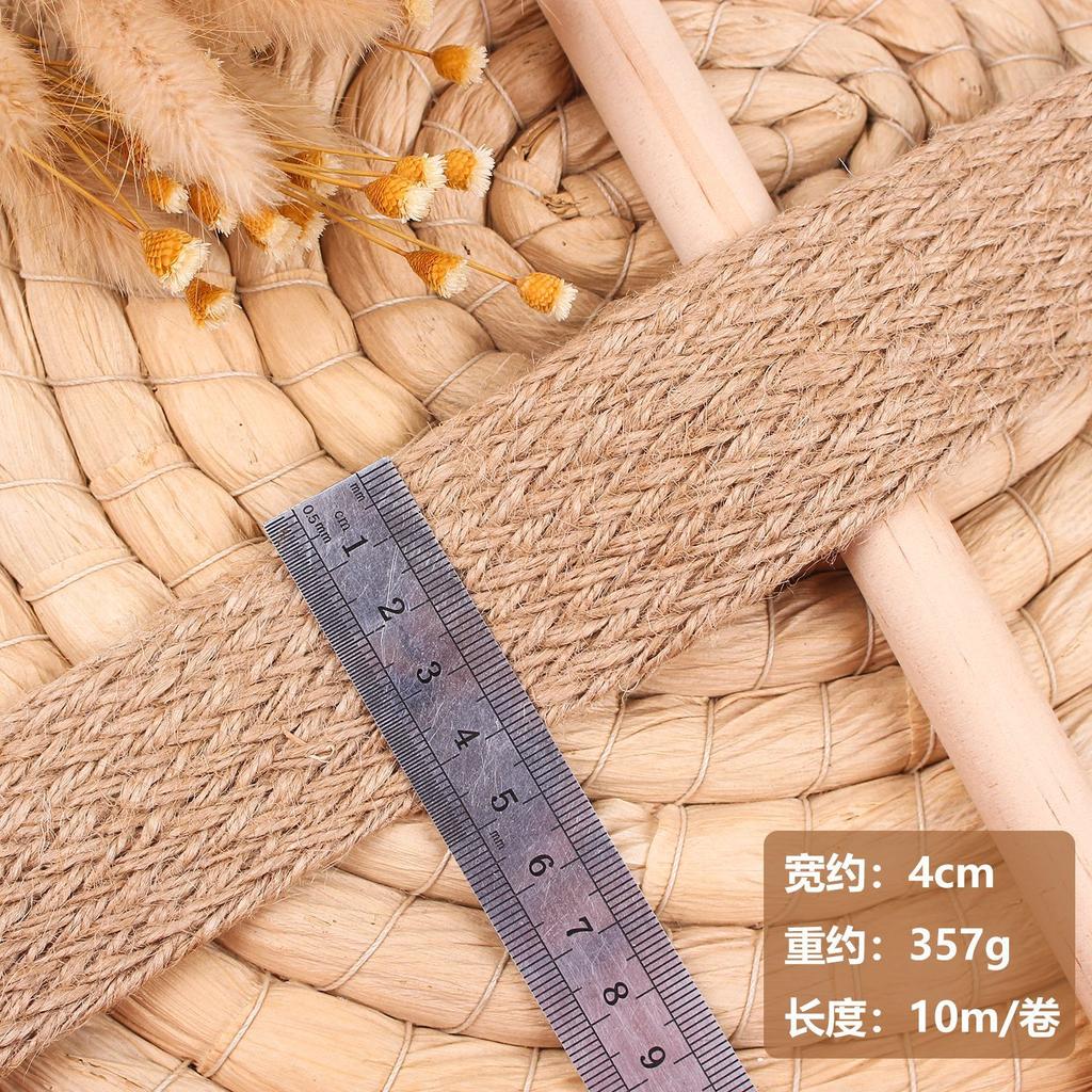Flat Hemp Rope, Yellow Hemp Rope Diy Handmade Decorative Hemp Rope Photo Wall Store Decoration Hemp Rope
