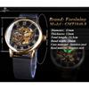 Forsining Watch Men's Fashion Casual Roman Digital Mesh with Hollow Automatic Mechanical Watch GMT1040-8-A