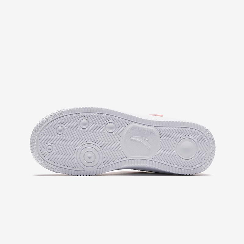 Anta Kids Synthetic Leather Outdoor Series Fleece Lightweight Shock Absorbing Warm High Top Kids Skate Shoes Kids Skate Shoes White Pink A22446939-1