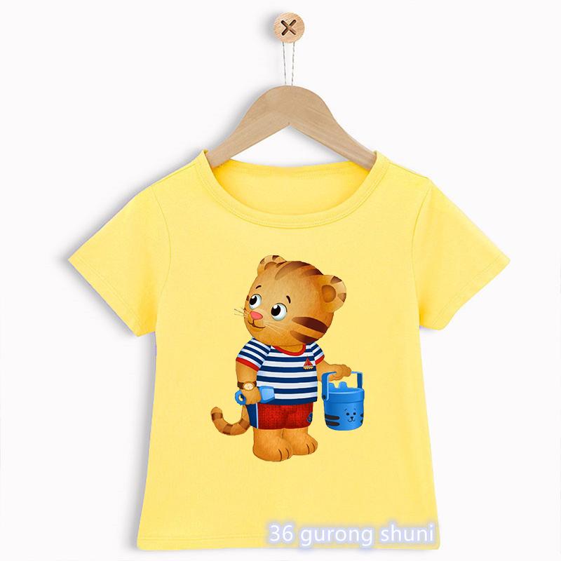Novelty Design Boys TShirts Funny Daniel TigerS Neighborhood Cartoon Print Toddler Tshirts Summer Fashion ChildrenS T Shirts 100