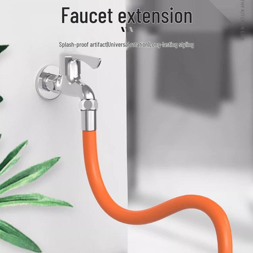Universal Silicone Rotating Faucet Extender: Anti-Splash, Flexible, and Adjustable Hose