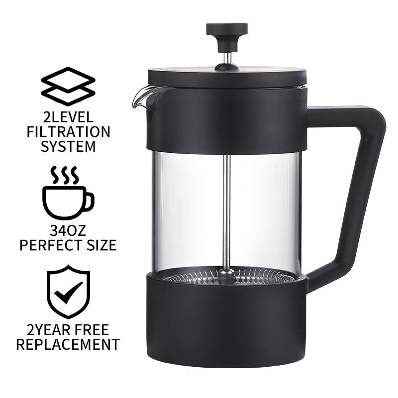 Seecin American High Borosilicate Glass French Press Coffee and Tea Maker