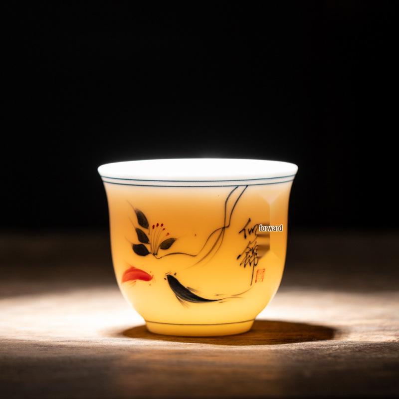 Hand-Painted Retro Ceramic Kung Fu Tea Cup Set