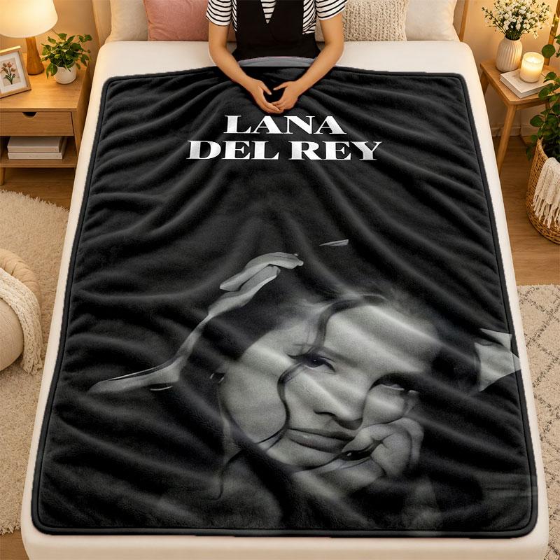 Flanell-DeckeLana Del Rey Warme Weiche Überwurfdecke für den Innenbereich Sofa Bett Wohnzimmer