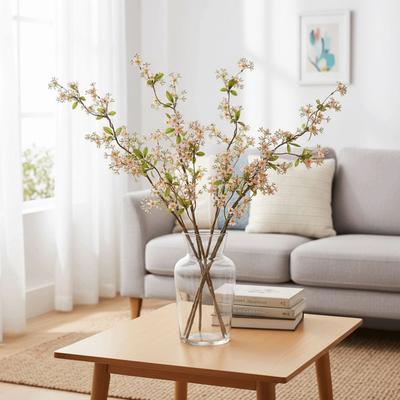 Small Floral Artificial Wild Chrysanthemum Handmade Lifelike Silk Flower Branches Eco-Friendly Plastic Simulated Daisy Flower