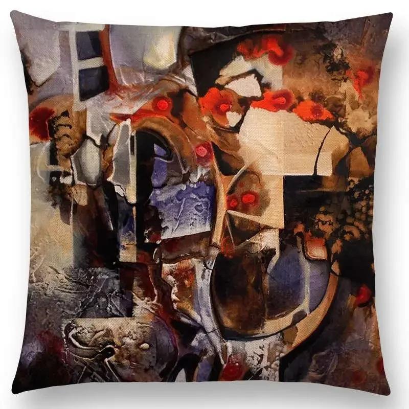 Nowy d Nadruk Wspaniały Abstrakcyjny Obraz Sztuki Tajemniczy Wir Geometria Rzeźba Poszewka na Poduszkę Samochodową Sofę Narzuta